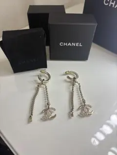 CHANEL CCロゴ フープピアス
