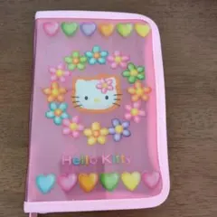 サンリオ 1997年 ハローキティ通帳ファイル ピンク　フラワー ハート サンリオ 1997年 ハローキティ通帳ファイル ピンク フラワー ハート