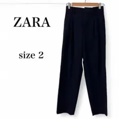 【ザラ】 ボトムス パンツ スラックス ストレート ゆったり ウエストゴム