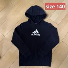 adidas＊フード付きパーカー　ブラック　140