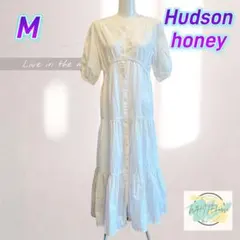 Hudson honey ティアード　ロングワンピース　ホワイト　M A8