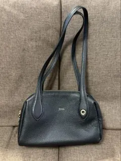 [美品] BEAURE ブラック レザー ショルダーバッグ