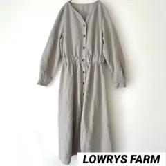 ローリーズファーム F 前ボタンワンピコート レーヨン混 きれいめ素材
