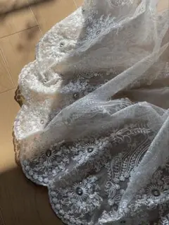 ホワイト レース ウェディングベール