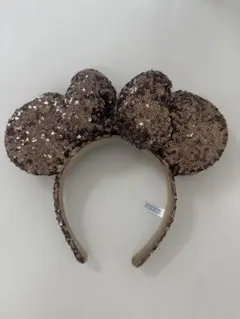 ブラウン ミッキーマウス型 カチューシャ