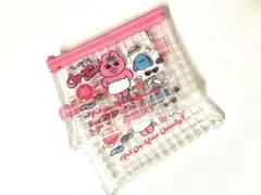 おぱんちゅうさぎ　メッチュポーチ　フラットポーチ　メッシュケース　2個セット