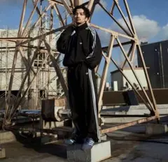 常田大希着用 adidasベッケンバウアー トラックパンツ Mサイズ ブラック