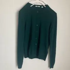 ユニクロ緑ウールカーディガンSサイズ