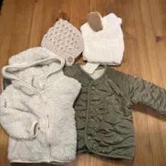 アウター2枚　ニット帽2点　まとめ売り　80サイズ