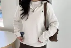 Polo Ralph Lauren ホワイト ジップアップセーター