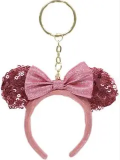 東京ディズニーリゾート ミニー耳キーホルダー スパンコール