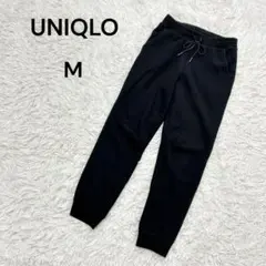 【ユニクロ】M ヒートテックボアスウェットパンツ　シンプル　カジュアル　ブラック