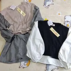 トップス　ワンピ　スウェット地　トレーナー地　長袖　チュニック