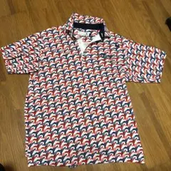 波模様ポロシャツ