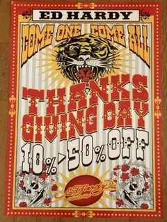 エドハーディー　新品未使用　インテリアポスター　サンクスギビング　72㎝×51㎝