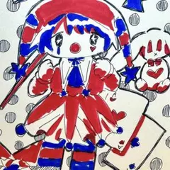 手描きイラスト ポストカード オリジナル 女の子 萌え絵 平成 サブカル