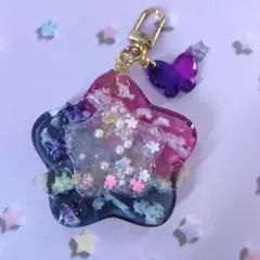 本日最終！訳あり品　大きい星形シャカシャカキーホルダー　濃のサムネイル