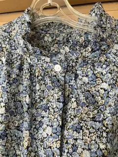 新品タグつき　リバティ フリル襟 ブラウス タナローン 大きいサイズのサムネイル