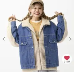 【人気】LEPSIM ボアコンビデニムジャケット　フリーサイズ　完売品 楽天市場】ボアコンビデニムジャケット LEPSIM レプシィム ジャケット