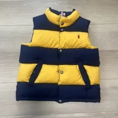 ポロ ラルフローレン　ダウンベスト ネイビーイエロー　サイズ5