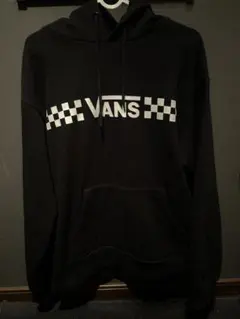 VANS パーカー チェッカーフラッグ ブラック L