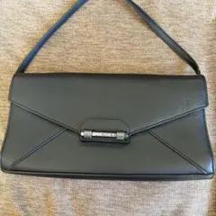 DIESEL ディーゼル ショルダーバッグ レザー 本革 ブラッククラッチバッグ