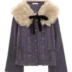 【axes】未使用タグ付き♡パールラインニットカーディガン