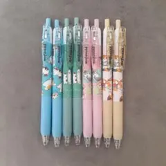 mofsand ボールペン ブラック 8本セット サメにゃん さばにゃん