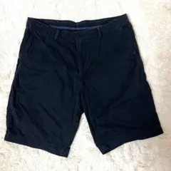 ユニクロ　ショートパンツ　コットン　ネイビー　メンズのサムネイル