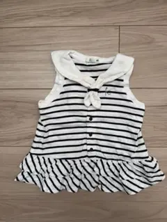 KUMIKYOKU ストライプ ワンピース 70〜80