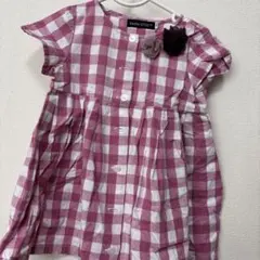 BeBe ギンガムチェック ワンピース 90cm