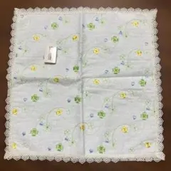 renoma レノマ ハンカチ 花柄 刺繍 レース 白 未使用