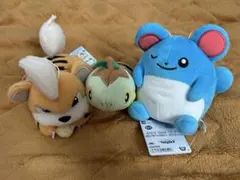 ポケモン　ぬいぐるみ　ガーディ　ナエトル　マリル