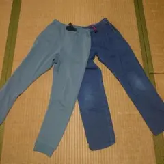 【140サイズ】スウェットパンツとデニム風パンツのセット