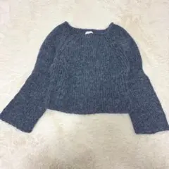 スピックアンドスパン アルパカミックス プルオーバー ショート丈ニット　セーター