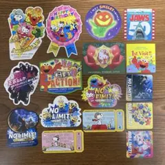 ユニバ　USJ 非売品　シール　スヌーピー キティ　ジョーズ　クリスマス　エルモ