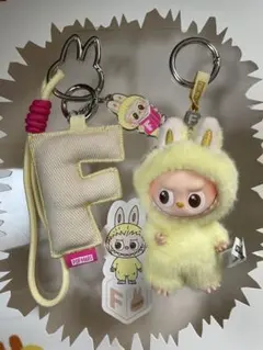 PIN FOR LOVE キーホルダーセット【F】イニシャルラブブ