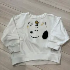 GUスヌーピー トレーナー 90ホワイト