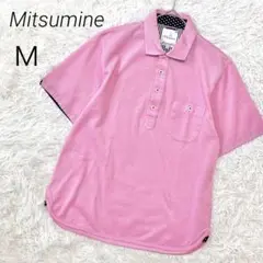 ミツミネ Mitsumine ポロシャツ 半袖 ピンク M 胸ポケット 上品