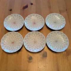 峰山窯Mミ350／昭和レトロな小皿 6枚セット
