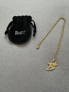 ■最終値下げ　【美品】BoTT ネックレス ゴールド ロゴ 巾着付きのサムネイル
