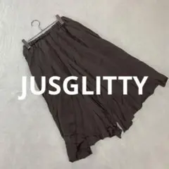 JUSGLITTY ジャスグリッティー ガウチョパンツ 2 M テンセル とろみ