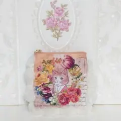 ジョリーフルール ファーポンポン ミニミニポーチ ハンドメイド