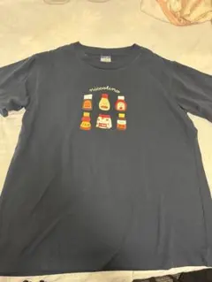 niccolino 調味料イラスト 半袖Tシャツ ネイビー M