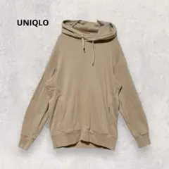 UNIQLO ユニクロ パーカー L ベージュ シンプル スウェット フーディ
