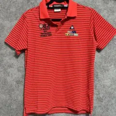 【美品！】le coq sportif ストライプポロシャツ 赤