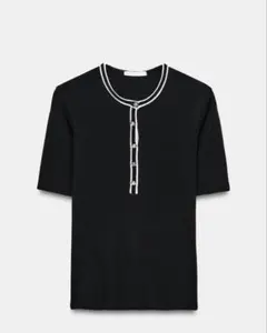 ZARA コントラストパイピングTシャツのサムネイル