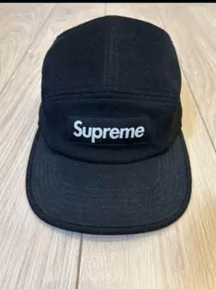 未使用 Supreme Suede Camp Cap ブラック 18ss