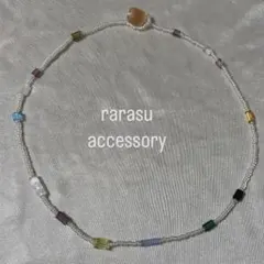 ハンドメイド　チェコガラス × ビーズネックレス