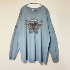 ハーレー ダヴィッドソン 両面 & 両袖 プリント L/S Tシャツ 2XL